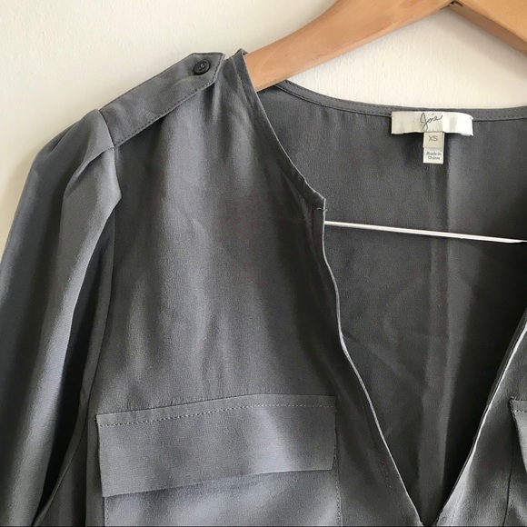 Joie gray silk top - Picture 3 of 4